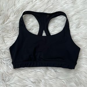 {Athleta} Racerback Sports Bra in Black - Women's XS